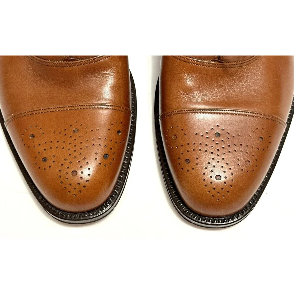 BELTRAMI Brown Oxford Tie Up Dress Shoe Shoes 7.5